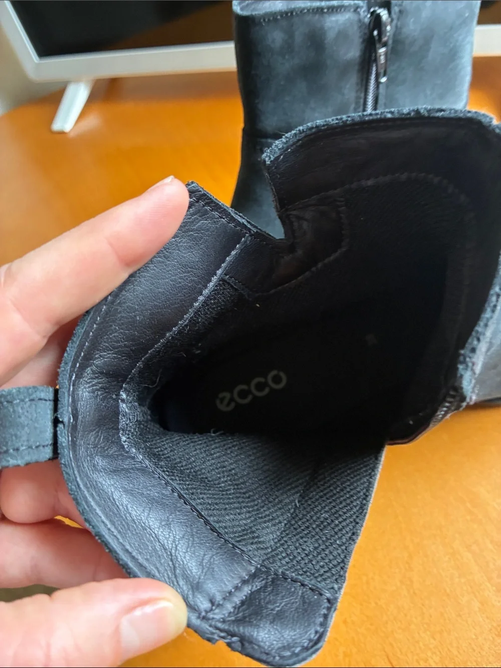 Ecco Touch Black Suede Ankle Boot